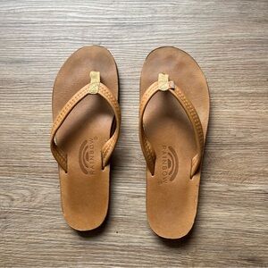 Rainbow Tan Leather Sandals